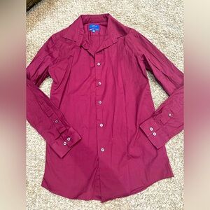 Burgundy Long-Sleeve Botton Down Size M